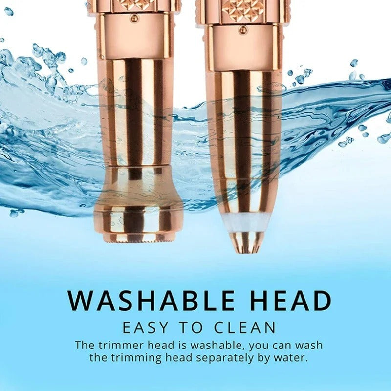 2-in-1 Women's Electric Epilator &amp; Painless Shaver – USB Rechargeable Hair Remover for Face, Body, Bikini &amp; Eyebrows image 3