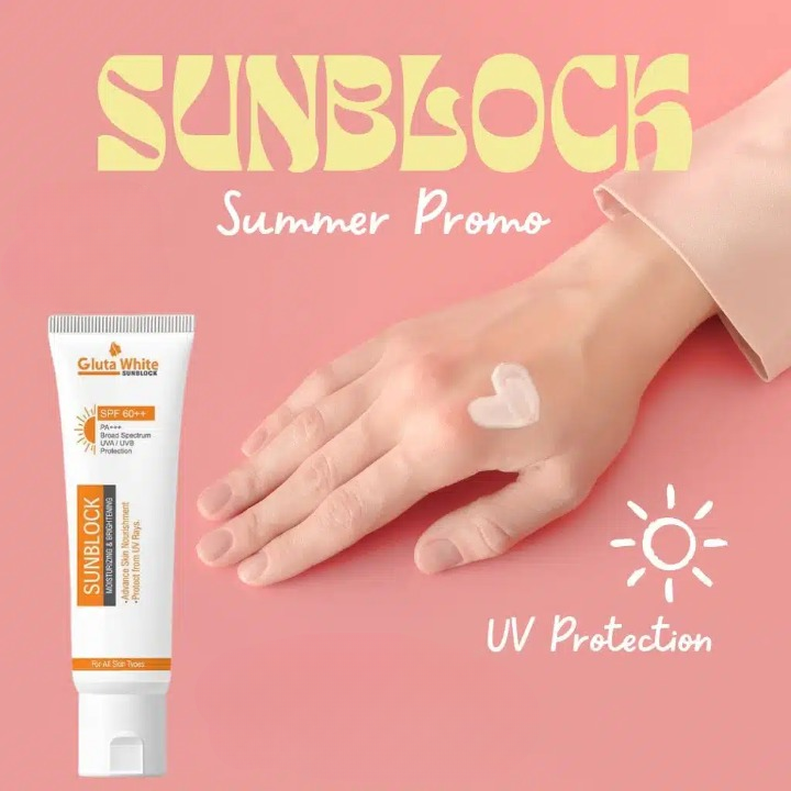 Gluta White Sunblock – Whitening & UV Protection Sunscreen For All Skin Types image 3