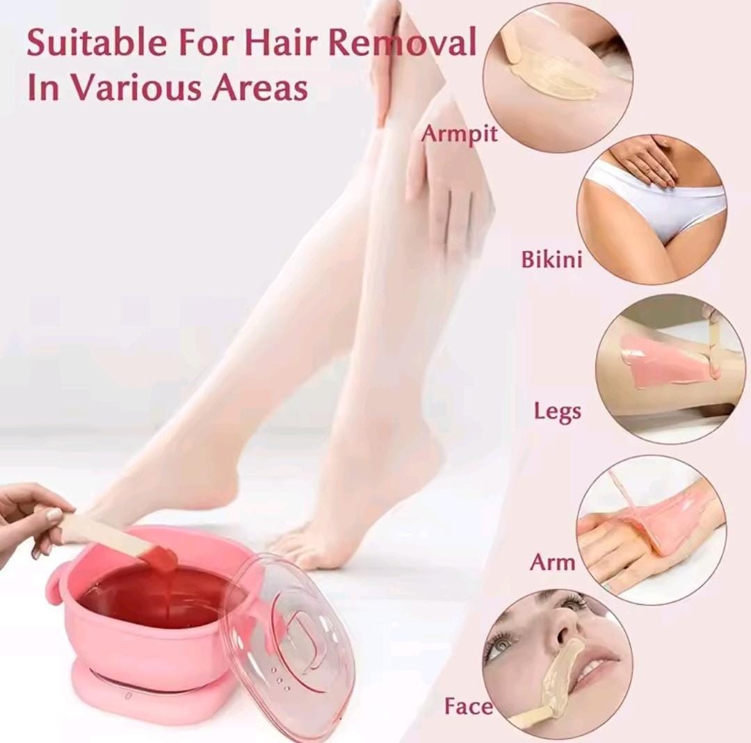 Portable Foldable 400ML Silicone Wax Warmer – Travel-Friendly Hair Removal Heater for Body &amp; Spa Use |Random Color image 0