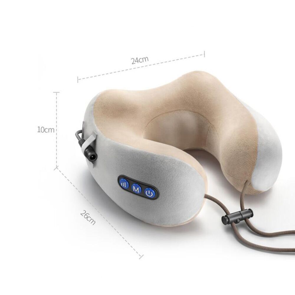 U Shaped Pillow Neck Massager USB Charging Portable Neck Shoulder Cervical Relaxing Massager Protector Outdoor Home Car image 1