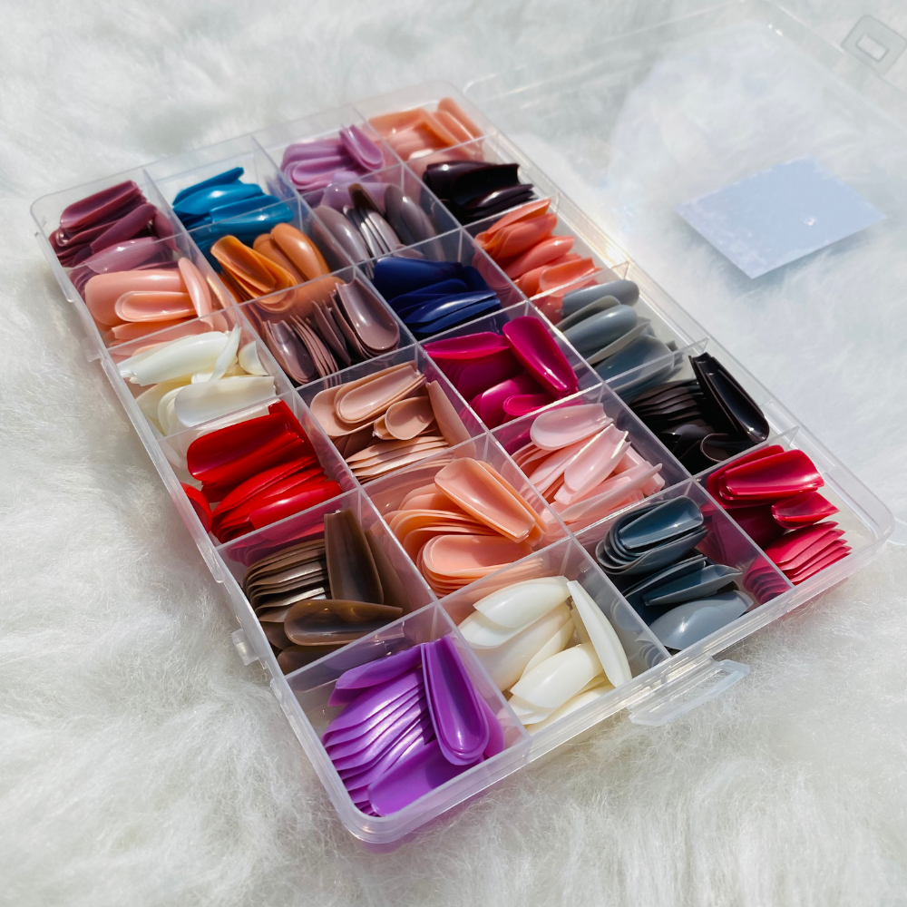 288 PCs Colorful Nails Box| ABS Plastic | Nail Shaper Set (Random Color) image 3
