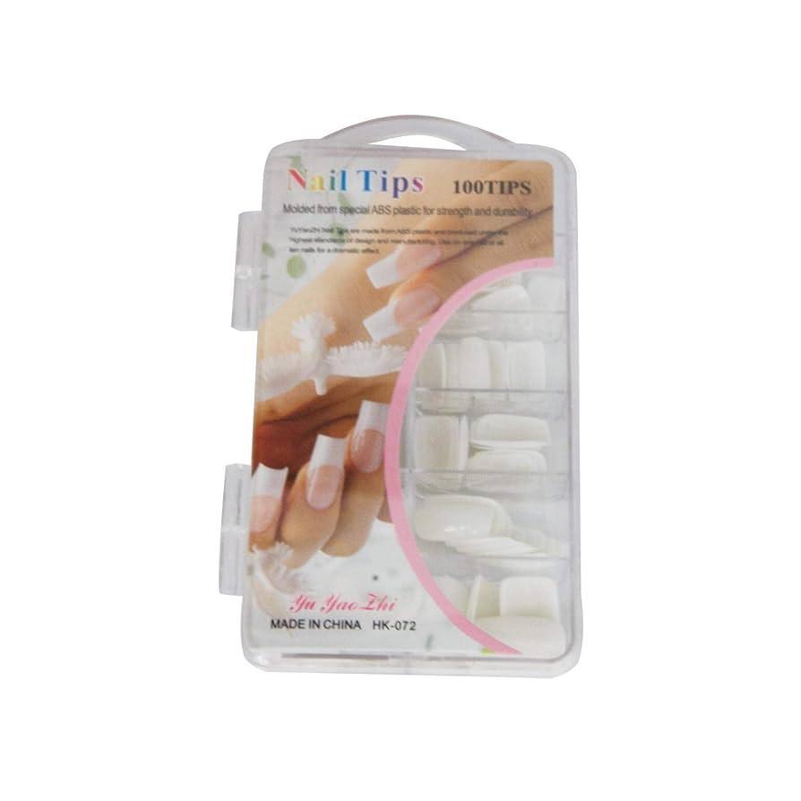100 Pcs Fake Nails Set – White ABS Plastic Nail Tips, Durable &amp; Easy-to-Apply, Smooth Finish for DIY Nail Art &amp; Professional Salon Manicure image 0
