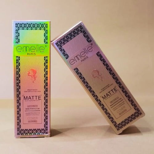 Emelie Matte Waterproof Skin Perfector with Primer – Long-Lasting, Oil-Control, SPF 15 - Shade 1  30 ML image 2