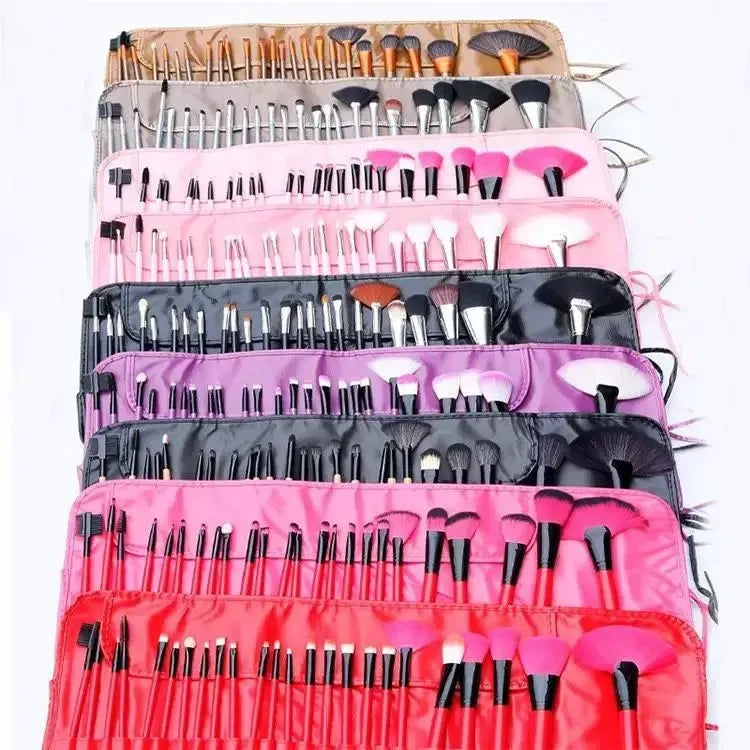 24PCs Makeup Brush Set Powder Foundation Large Eye Shadow Angled Brow Make-up Brushes Kit With a Bag Women Beauty Cosmetic Tool (Random Color) image 2