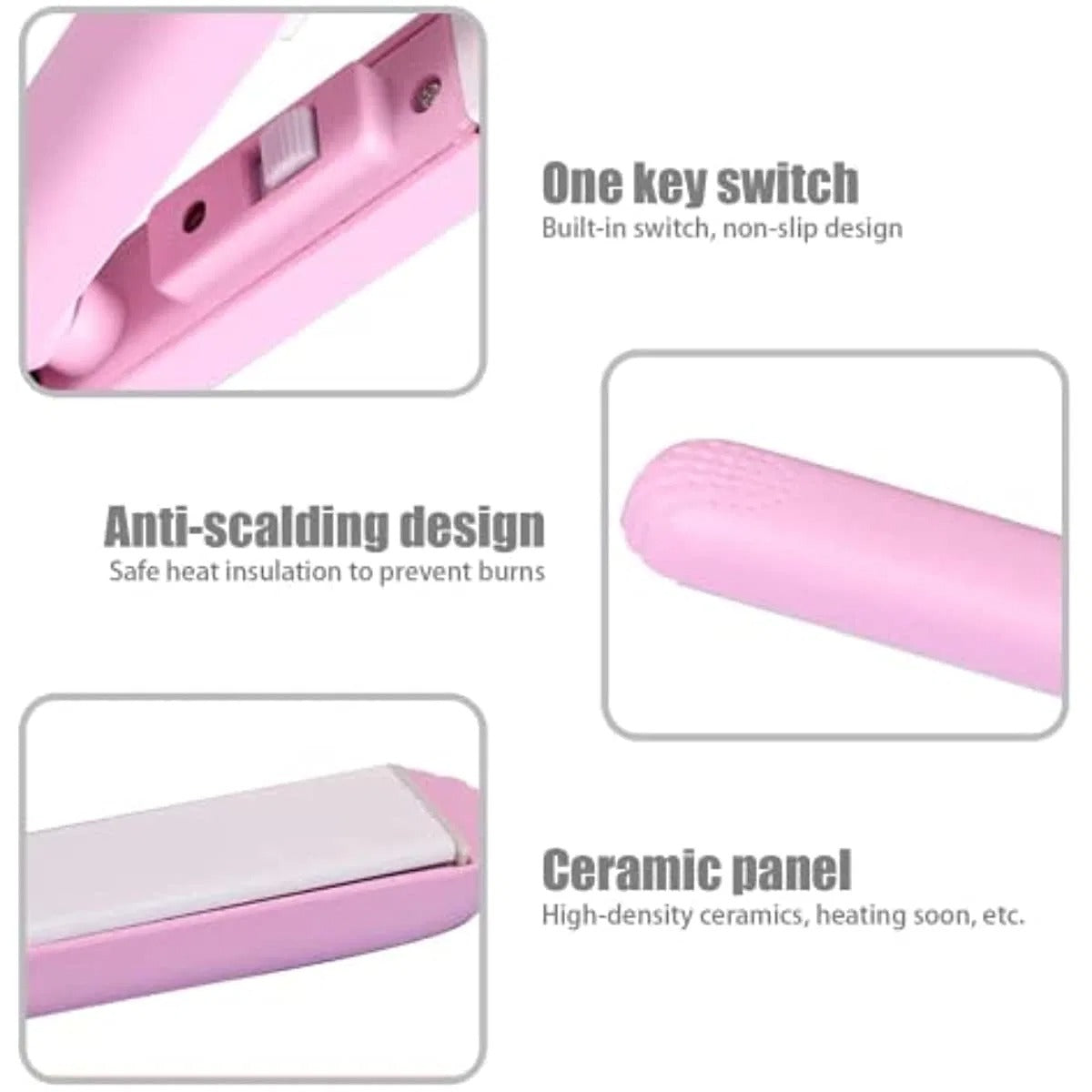 Mini Portable Hair Straightner / air smooth, silky, frizz-free and healthy.  (random color) image 3