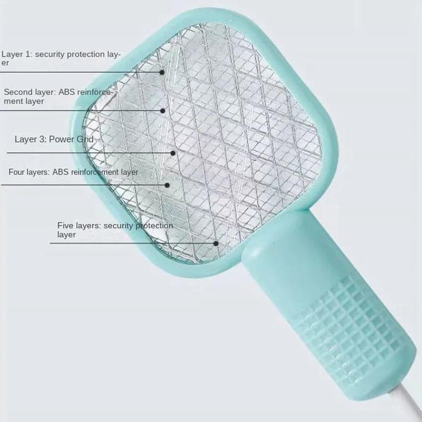 Mini USB Rechargeable Mosquito Racket with UV Light – Portable Electric Bug Zapper &amp; Fly Swatter for Indoor/Outdoor Use, Home, Office, Travel &amp; Camping image 1