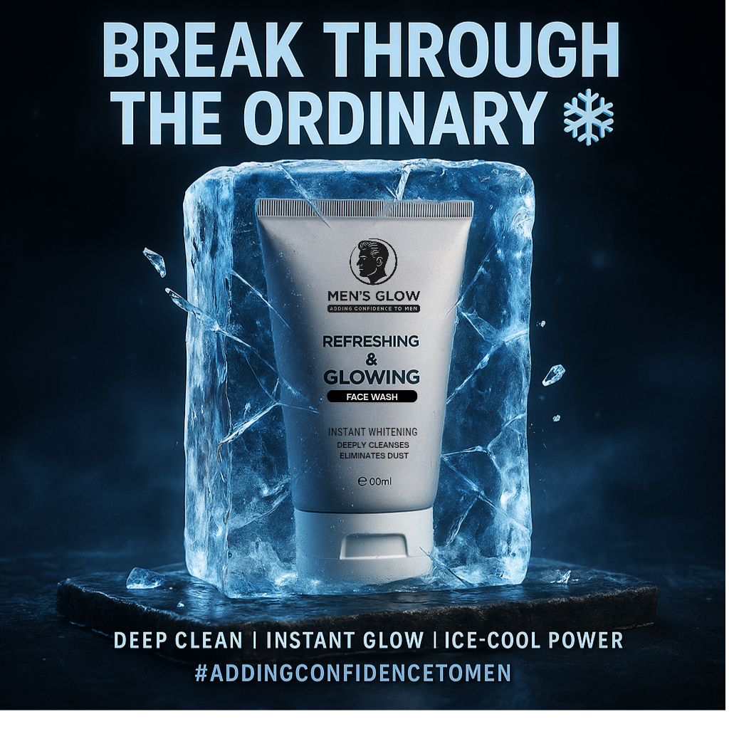 Men's Glow Facewash Bundle – Facewash + Whitening Cream Combo Set image 1