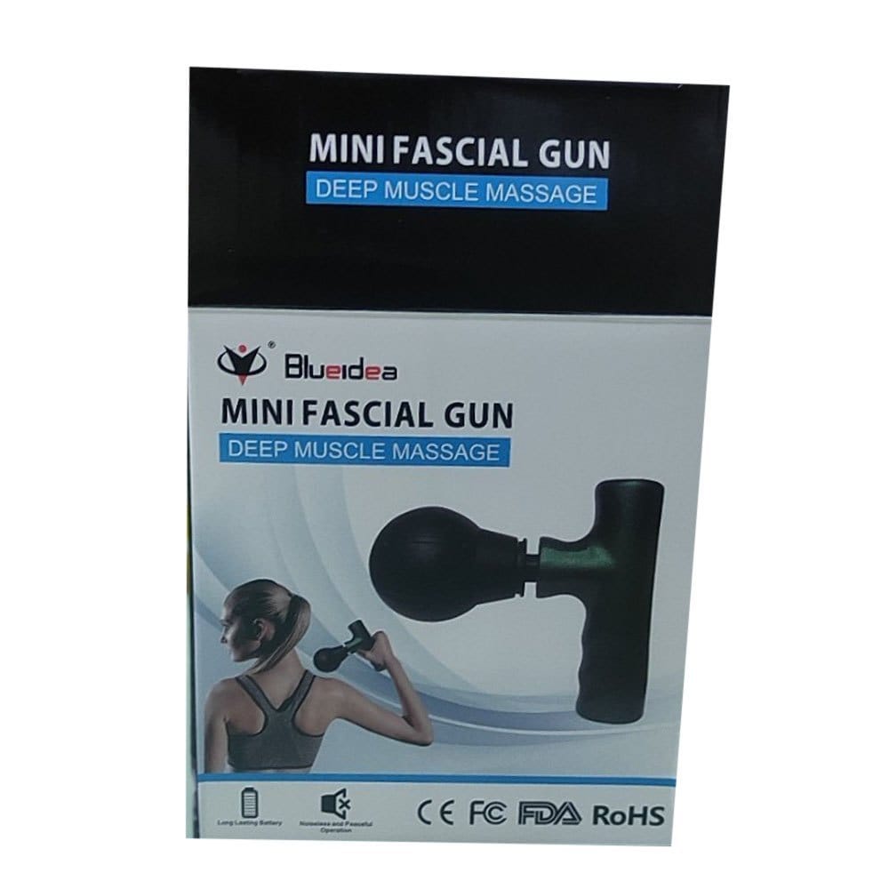 Black Mini Fascial Gun – Portable Deep Muscle & Face Massager for Gym and Home Use image 0