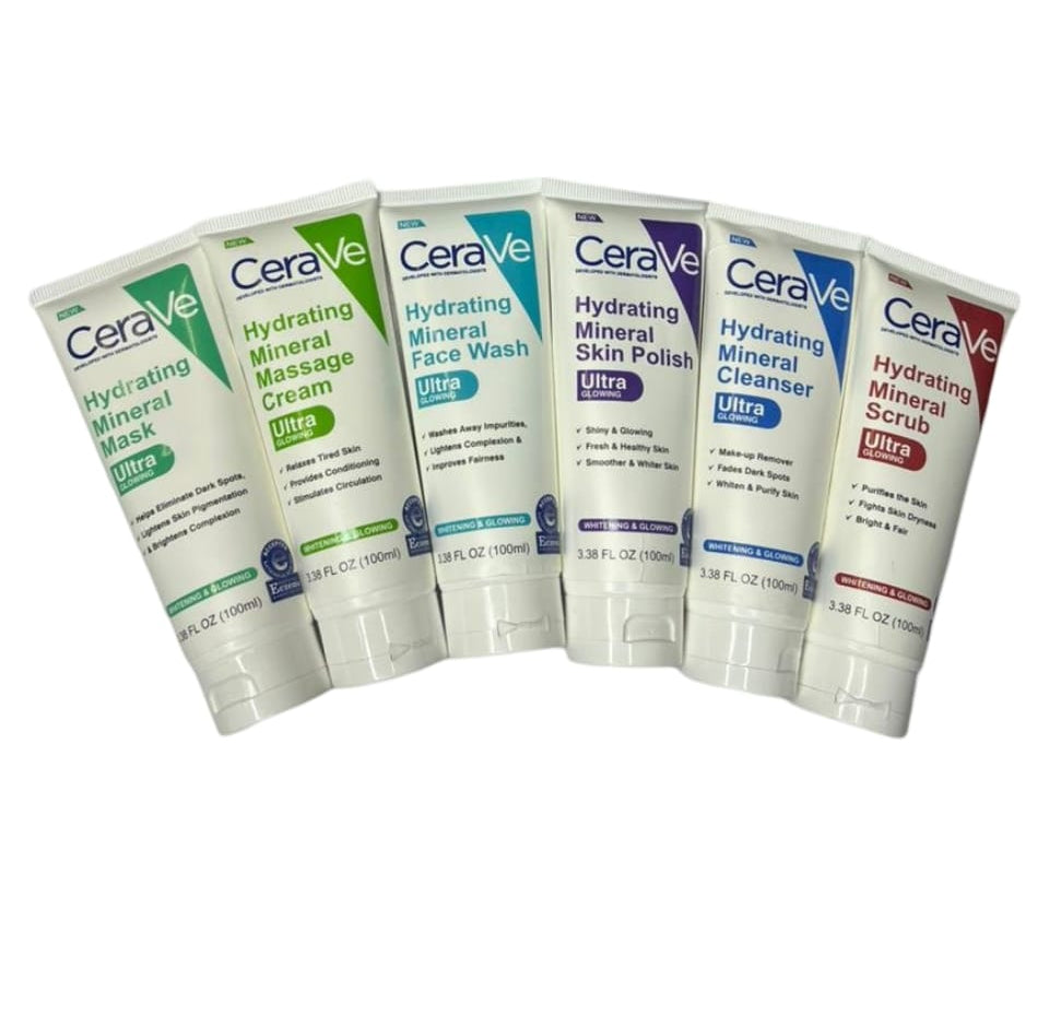 Pack of 06 CeraVe Hydrating Mineral Facial Kit 100ml | Best Quality Hydrating Mineral Facial Kit image 0