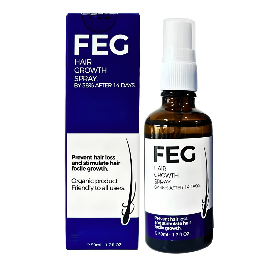 FEG PLUS Hair & Beard Regrowth Spray 50ml – Anti Hair Loss Formula With Minoxidil, Redensyl & Natural Extracts image 0