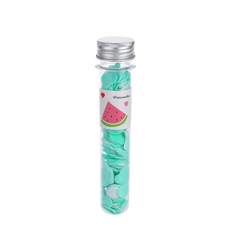 Outdoor Portable Hand Washing Disposable Soap Paper Flakes – 100 PCs in Flower Tube Bottle (Random color) image 0