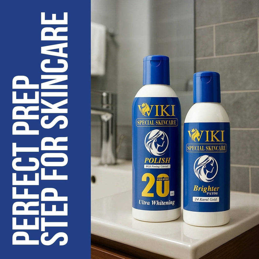 WIKI Special Skin Care Polish With Peeling Cream 200ml & 24K Gold Brighter Powder 100ml – Ultra Whitening Formula image 0
