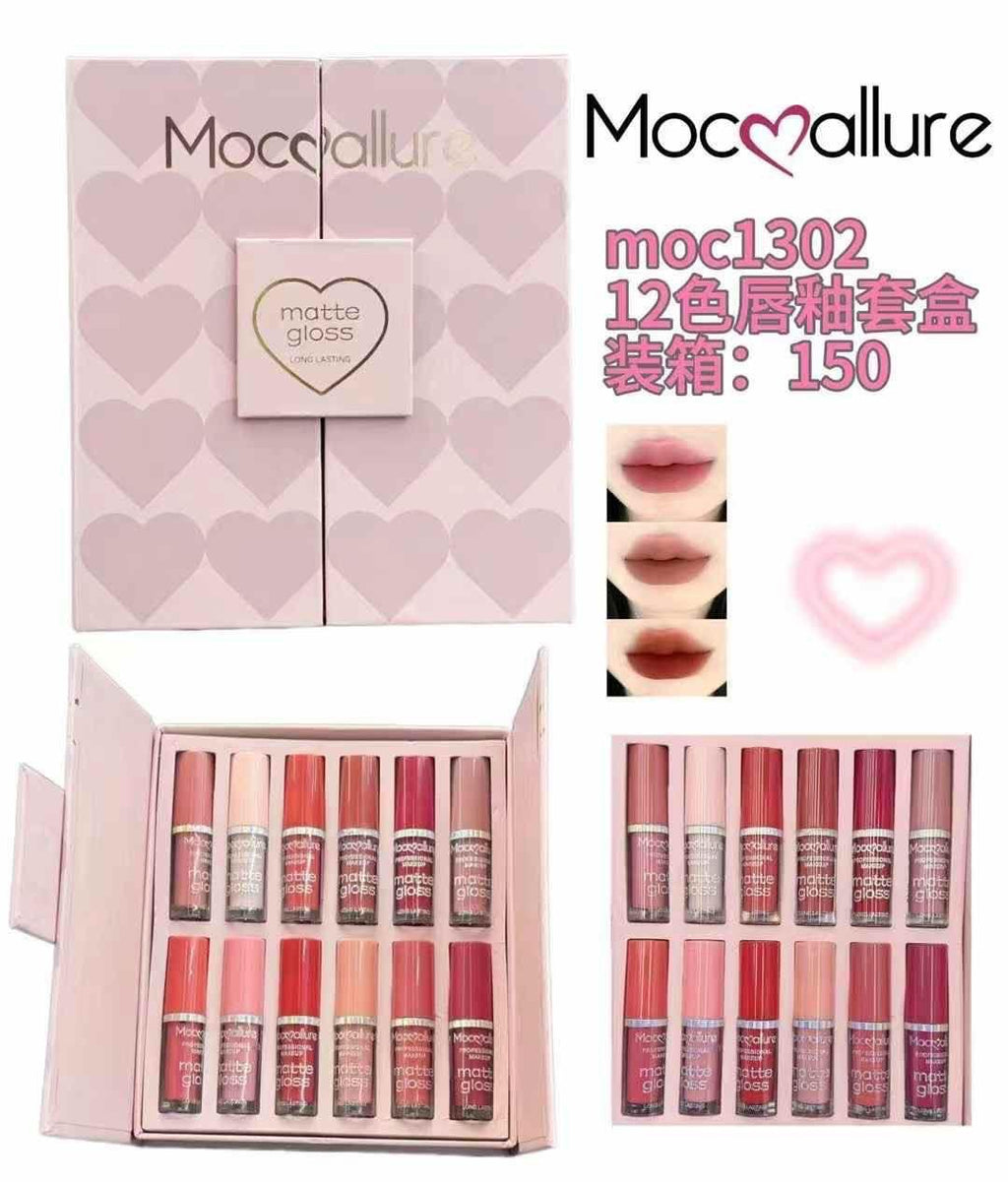 Mocallure 12-Piece High Pigment Lip Gloss Set | Rich &amp; Vibrant Shades – Pink, Red, Peach, Nude &amp; Maroon | Smooth Liquid Texture, Long-Lasting Shine for Any Occasion image 2