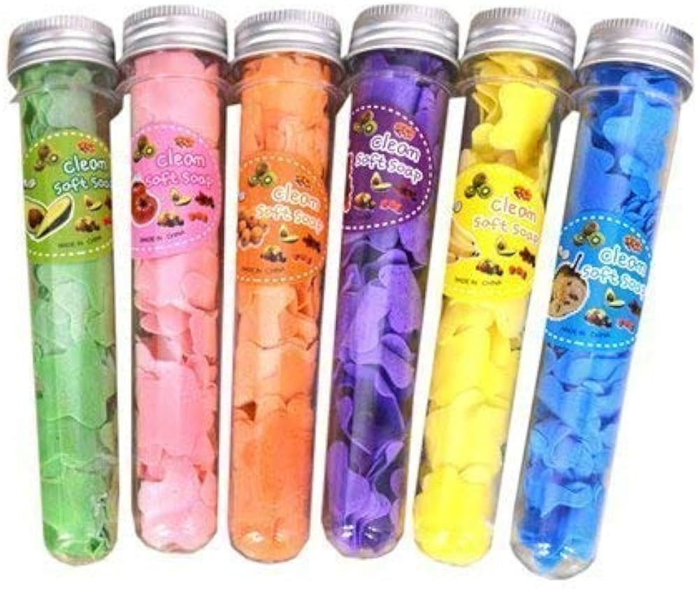 200 PCS Disposable Paper Soap with Portable Tube Bottle – Multi-Color Travel Soap Sheets for Hand Washing, Camping, and Outdoor Use image 3
