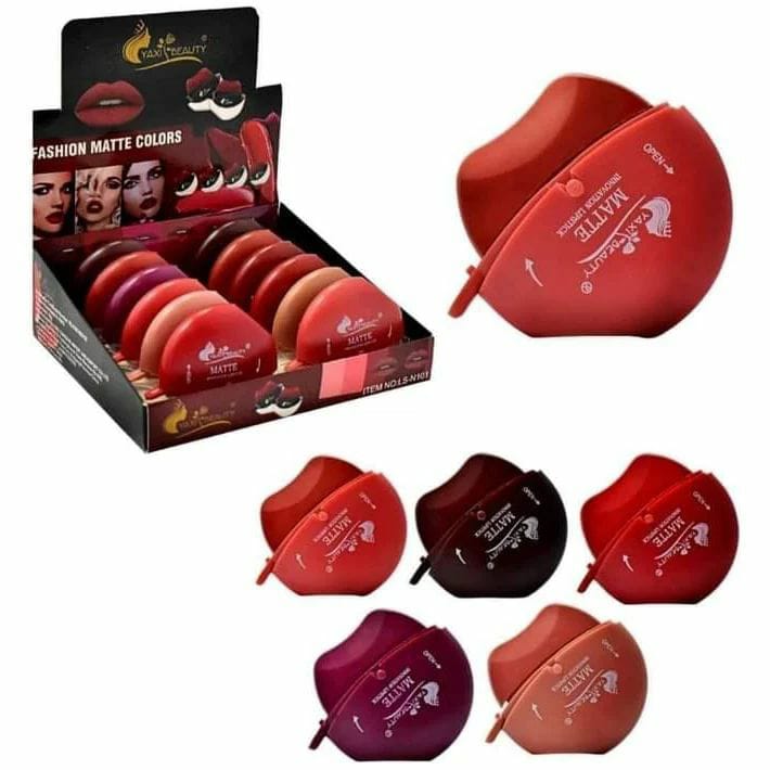 Yaxi Lip Design Solid Lipstick | Lead-Free, Easy Application &amp; Long-Lasting Finish - Lazy Lipstick | Lipstick For Girls image 1