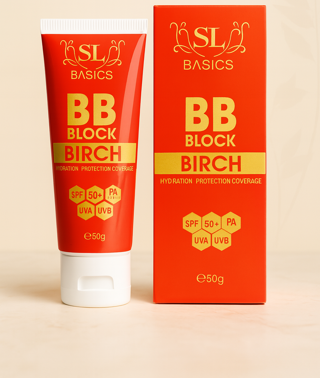 SL Basics BB Block SPF 50+ Tinted Sunscreen – Hydrating & Protective BB Cream with Vitamin E & Lotus Extract (50ml) image 0