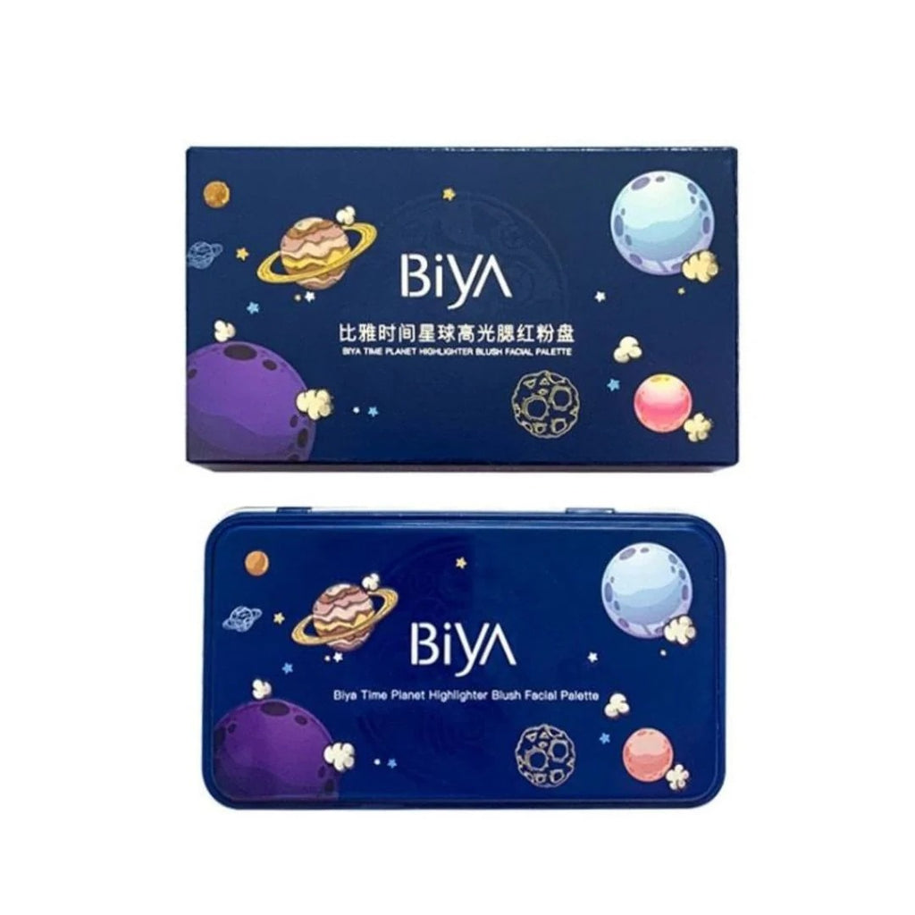 3 in 1 Colors Facial Blush Gradual Powder Blusher Shimmer Highlighter Three-dimensional Brightening Powder Blusher Palette - Biya Korean Highlighter &amp; Blush Palette image 2