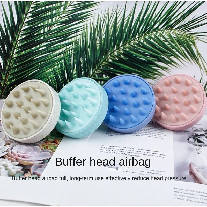 Head Cleansing &amp; Scalp Massage Brush – Soft Bristles for Wet &amp; Dry Use (Random color) image 2
