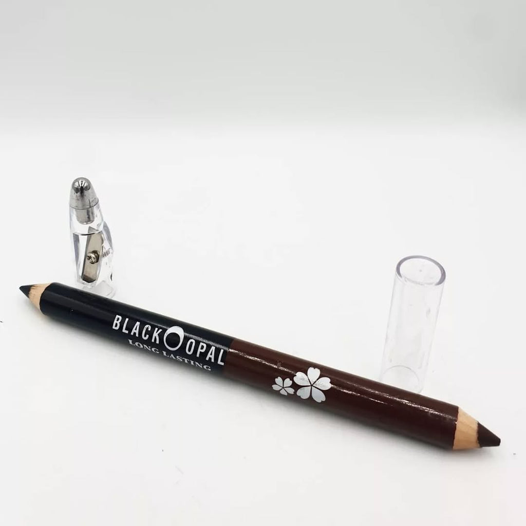 2 in 1  BLK/OPL Eye Pencil With Sharpener, Makeup 2 Colors Cosmetic Beauty Eyebrow Tool( Pack of 12 ) image 2