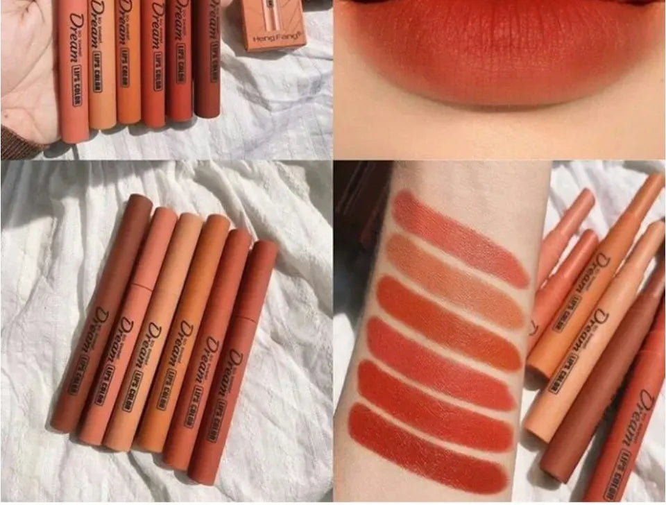 Hang Feng Dream Lipstick Pack – Premium Lip Colors in Papaya, Orange, Pink, Rust, Pumpkin &amp; Tangerine Shades for Long-Lasting Smooth Finish image 4