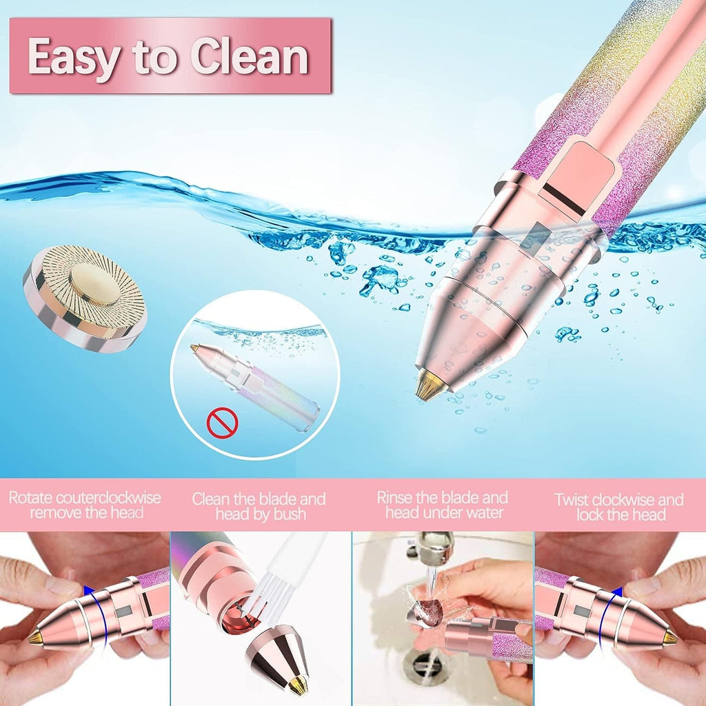 2 in 1 Electric Eyebrow Trimmer and Shaver, Flawless Hair Remover 2 in 1 Hair Remover Trimmer For Women, Flawless Facial Machine Razor, Painless Eyebrow Removal (Rechargeable) image 2