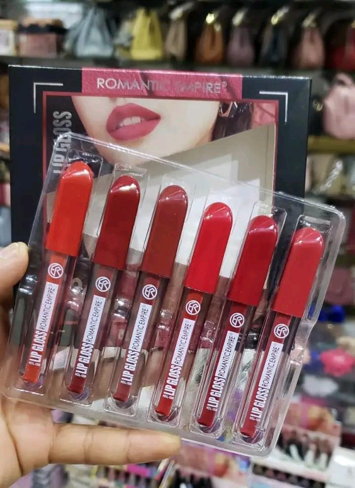 Romantic Empire Matte Lipgloss Set of 6 – High Pigment, Long-Lasting Liquid Lip Gloss | Shades of Red Collection image 2