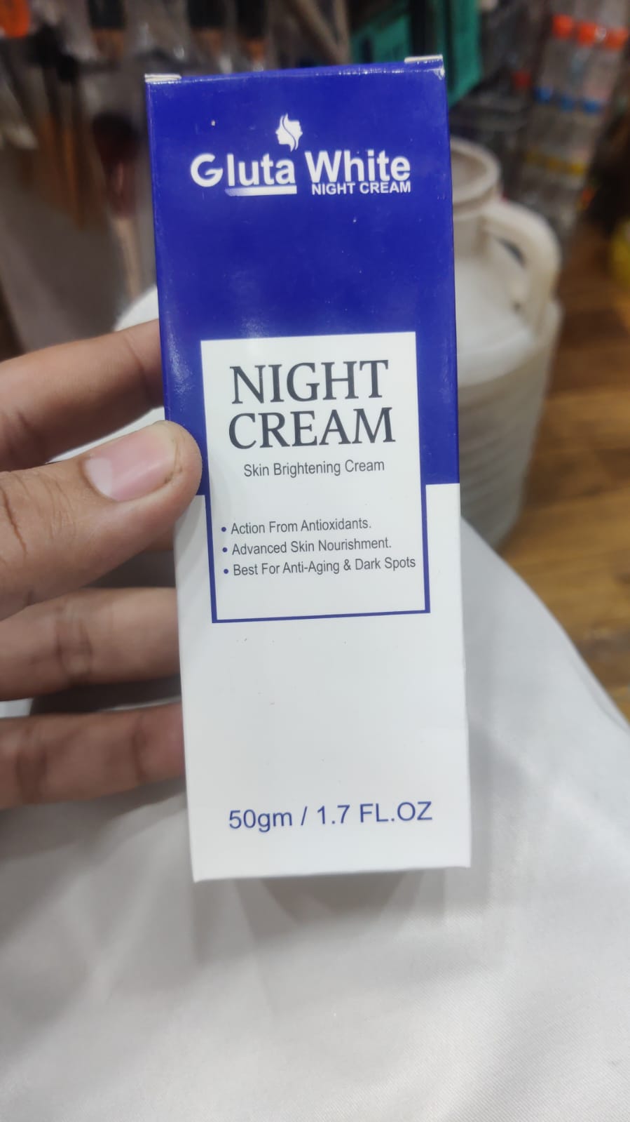 Gluta White Night Cream – Advanced Skin Brightening, Nourishing & Anti-Aging Formula (50ml) image 3