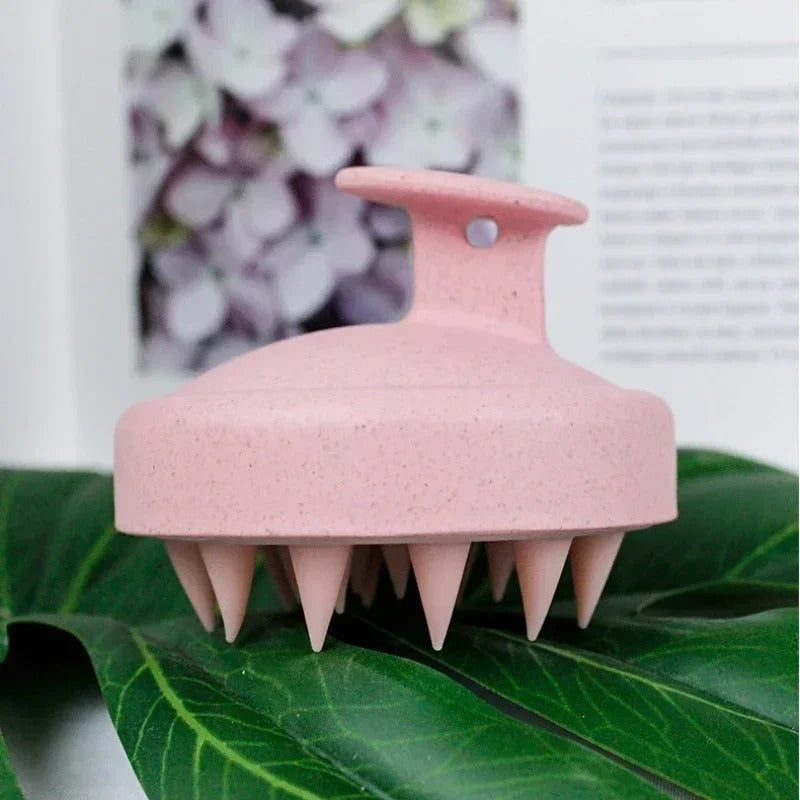 Head Cleansing &amp; Scalp Massage Brush – Soft Bristles for Wet &amp; Dry Use (Random color) image 0