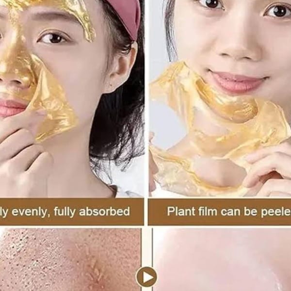 CeraVe Radiant Glow Peel-Off Gold Mask – Deep Cleansing &amp; Brightening Facial Treatment – 100ml image 2