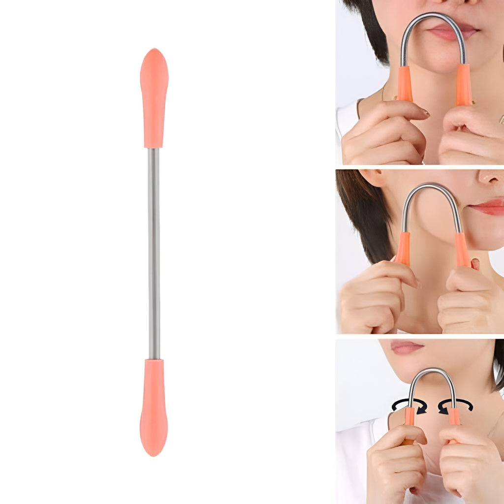 Painless Face Hair Removal Spring Stick – Metal Multipurpose Tool for Quick, Easy &amp; Effective Facial Hair Removal (1 Piece) image 1