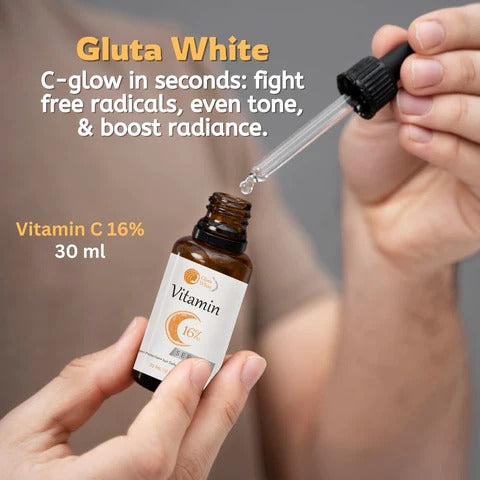 Vitamin C Serum for Face Glowing &amp; Dark Spots | Gluta White Vitamin C 16% Serum | Best Quality Skin Care Serum | Serum For Glowing Serum - 30 ml image 1