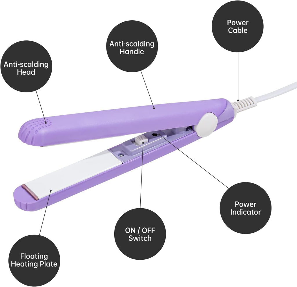 Mini Portable Hair Straightner / air smooth, silky, frizz-free and healthy.  (random color) image 4