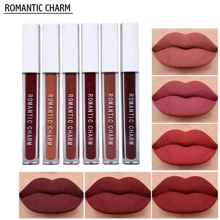 Romantic Empire Matte Lipgloss Set of 6 – High Pigment, Long-Lasting Liquid Lip Gloss | Shades of Red Collection image 3
