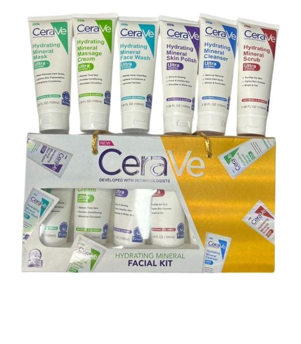 Pack of 06 CeraVe Hydrating Mineral Facial Kit 100ml | Best Quality Hydrating Mineral Facial Kit image 2