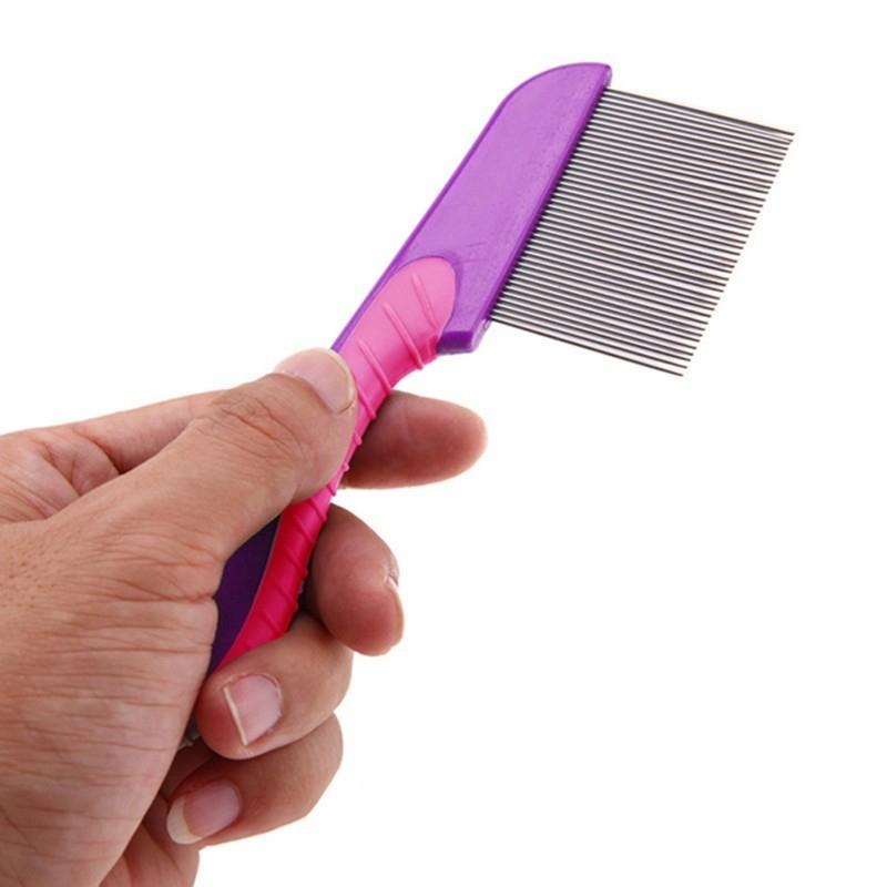 100% Stainless Steel Needles Anti Lice Comb – Ergonomic Handle, Safe Rounded Tips, Reusable &amp; Clinically Proven for Men &amp; Women (Random color) image 0