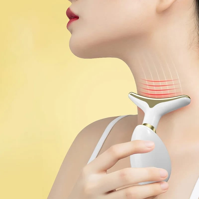 Massager for Face Lifting Facial Massagers EMS Neck Eye Massage Instrument Vibrator Microcurrents Red Light Therapy Anti Wrinkle - Random Color image 3
