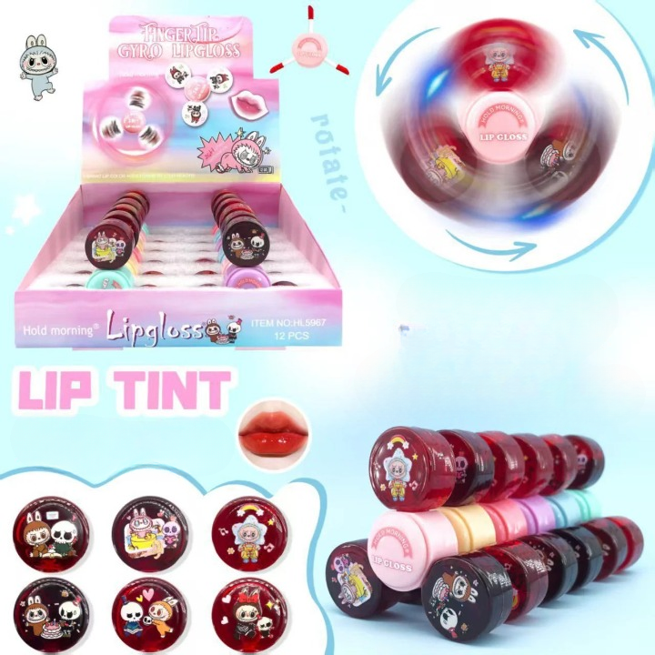 3 in 1 Spinner Lip Gloss/Tint – Hydrating Liquid Lip Color, Glossy &amp; Vibrant Finish, Multicolor Red Shades, Long-Lasting Shine &amp; Moisturizing Formula image 2