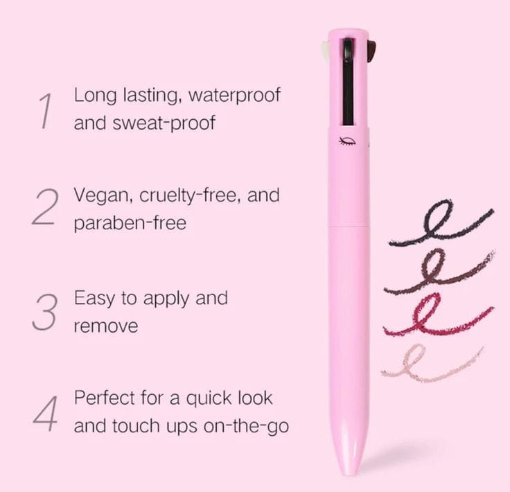 4-in-1 Makeup Pen (Eye Liner, Brow Liner, Lip Liner, &amp; Highlighter)Touch Up image 1
