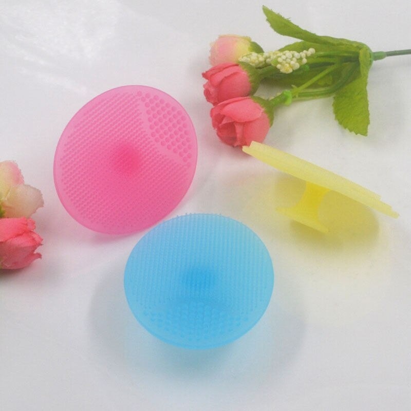 Soft Silicone Face Cleansing Brush Pad – Gentle Facial Washing &amp; Exfoliating Massage Tool for Deep Pore Cleansing | Blackhead Removal &amp; Skin Care | Soft Silicone Face Massager - (Random Colors) image 1