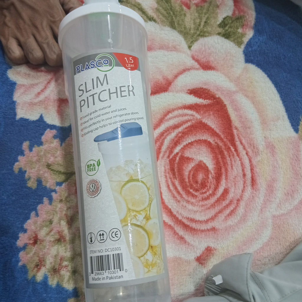 Plasco Slim Pitcher – 1.5 Liter | BPA-Free | Food Grade Plastic image 3