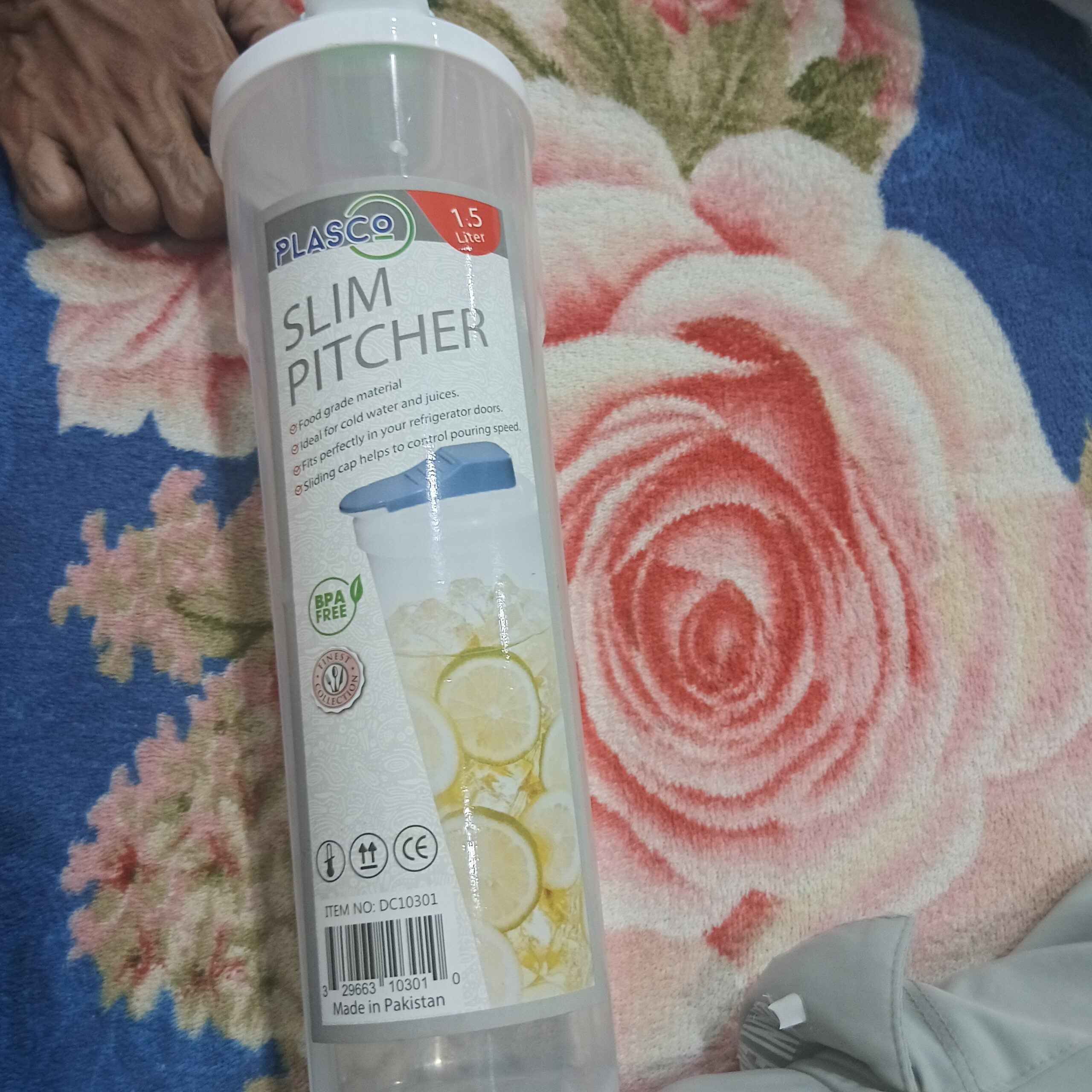 Plasco Slim Pitcher – 1.5 Liter | BPA-Free | Food Grade Plastic image 3