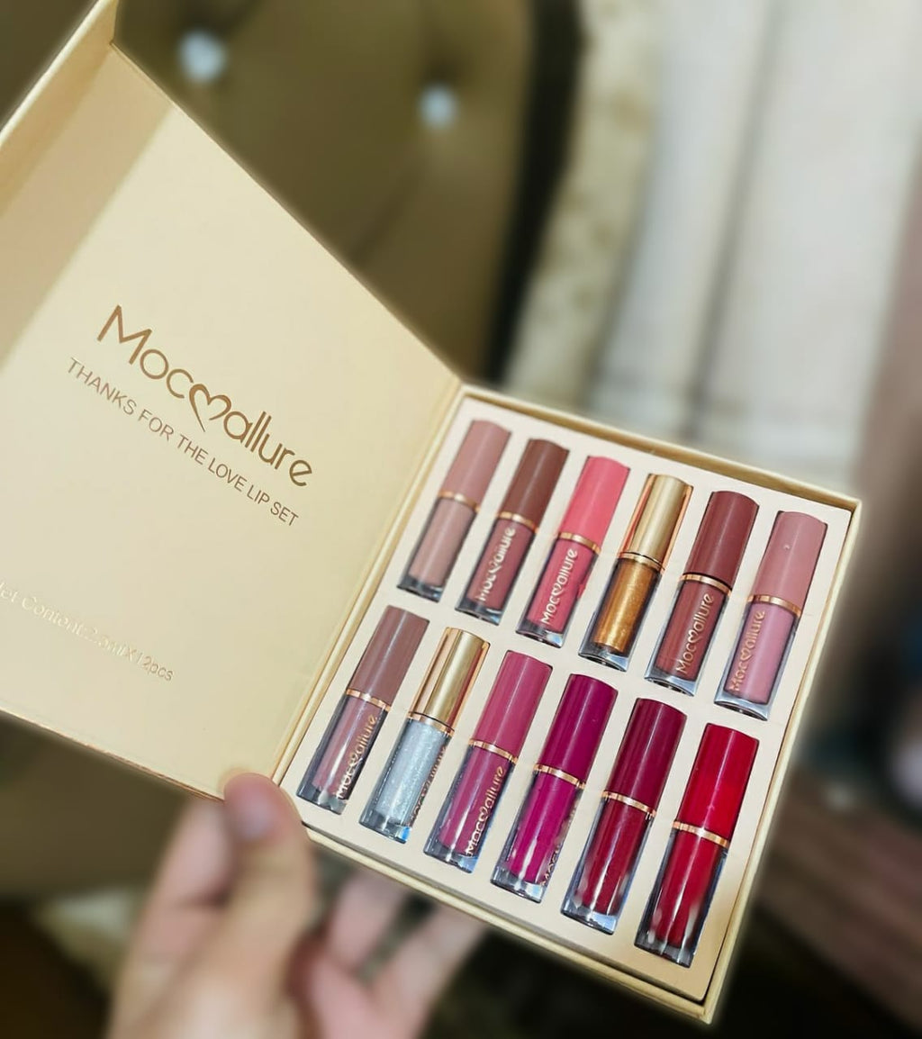 12 Pcs Mocallure Transparent Clear Lip Gloss | High Pigment Lipgloss Set | Best Quality Lipgloss Set image 3