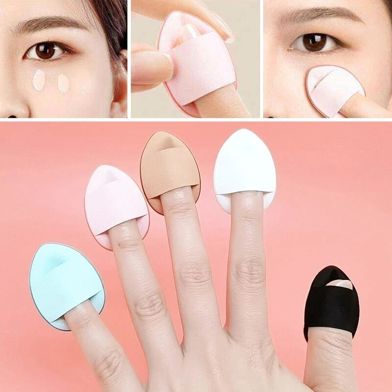 12pcs Mini Finger Powder Puff Set Air Cushion Sponge Concealer Foundation Makeup image 0