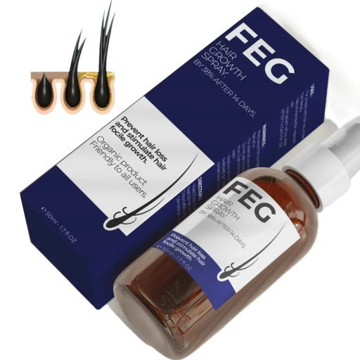 FEG PLUS Hair & Beard Regrowth Spray 50ml – Anti Hair Loss Formula With Minoxidil, Redensyl & Natural Extracts image 1