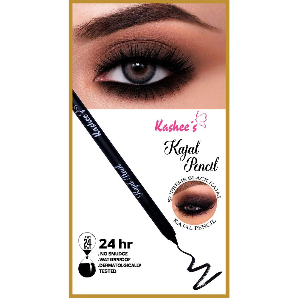 Pack Of 01 - Kashee's Black Kajal Pencil - Kajal Pencil For Eyes - Kashee Kajal Pencil For Girls - Best Quality Kajal image 1