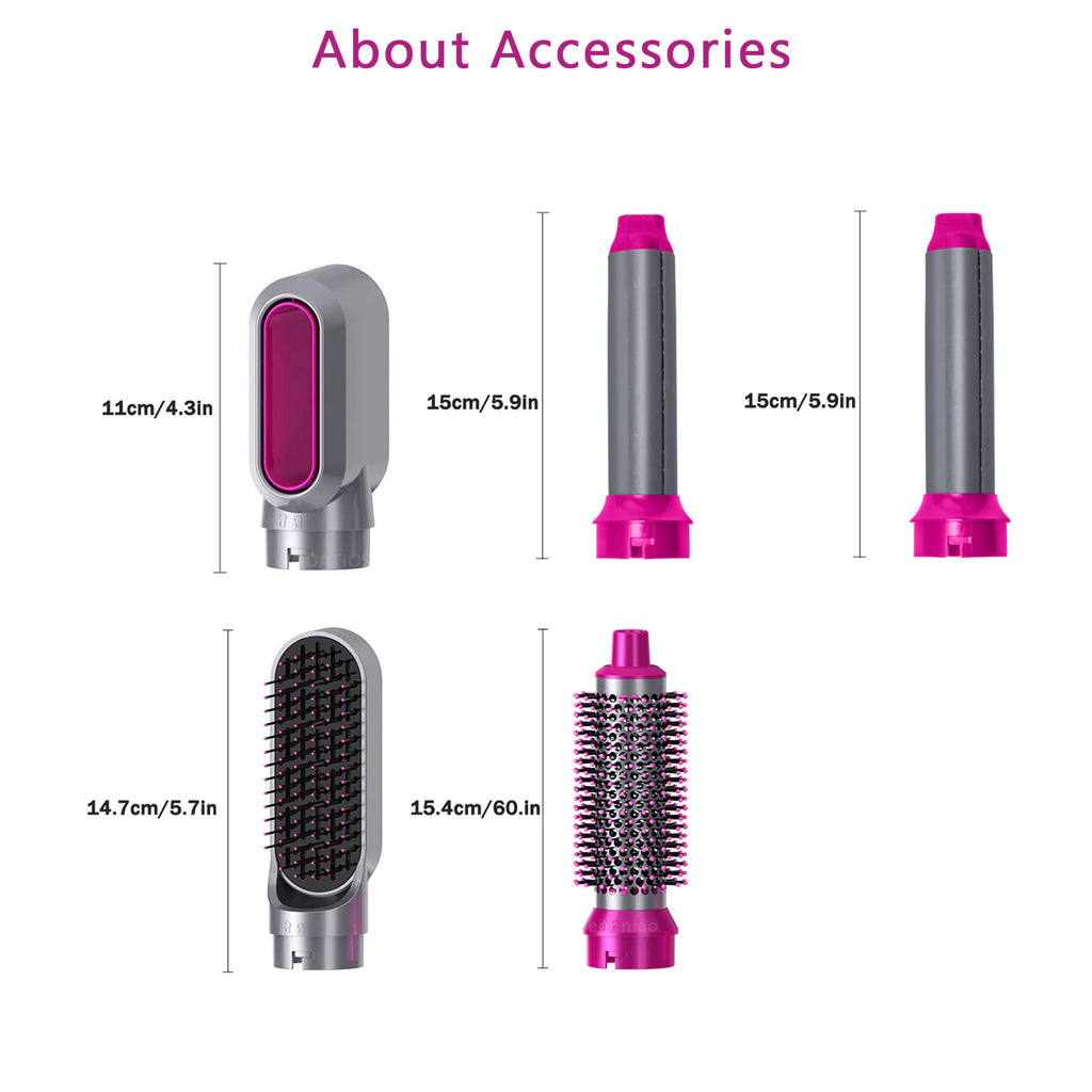 5 in 1 Electric Hair Dryer Brush | Blow Dryer Hair Comb Curling Wand Detachable Brush Kit Negative Ion Straightener Hair Curler ( Random Color) image 3