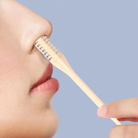 Pack of 2 Double-Sided Manual Nose Hair Trimmers – Safe & Painless Grooming Tool for Men & Women