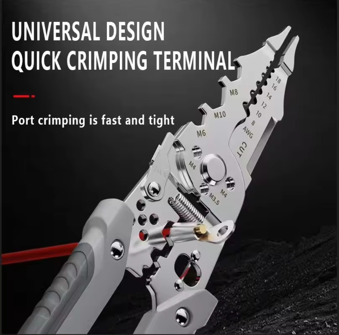 Multi-Function Wire Stripper And Cutter - Electrical Tool With Wire Cutting, Stripping, Crimping & Screw Functions - Image 3