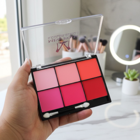 Miss Rose 6-Color Makeup Blush Powder Palette – Long-Lasting, Smooth & Blendable Shades for Natural Glow and Professional Finish