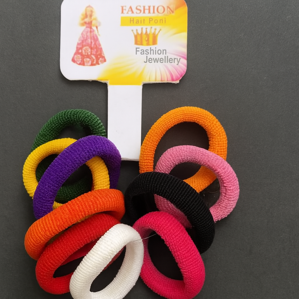 Pack Of 8 Hair Poni Set – Durable And Stylish Black And Multicolor Hair Bands For Women And Girls – Strong Elastic, Comfortable, And Everyday Use - Image 4